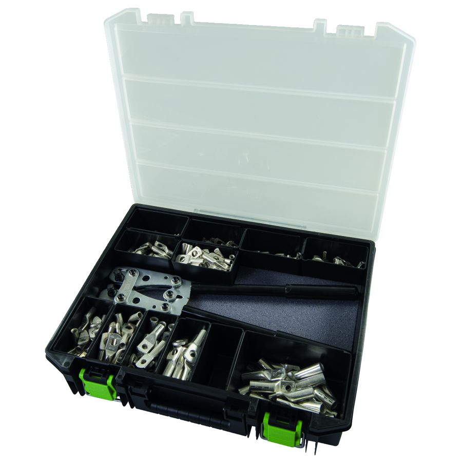 Perskabelschoen in PVC-Koffer