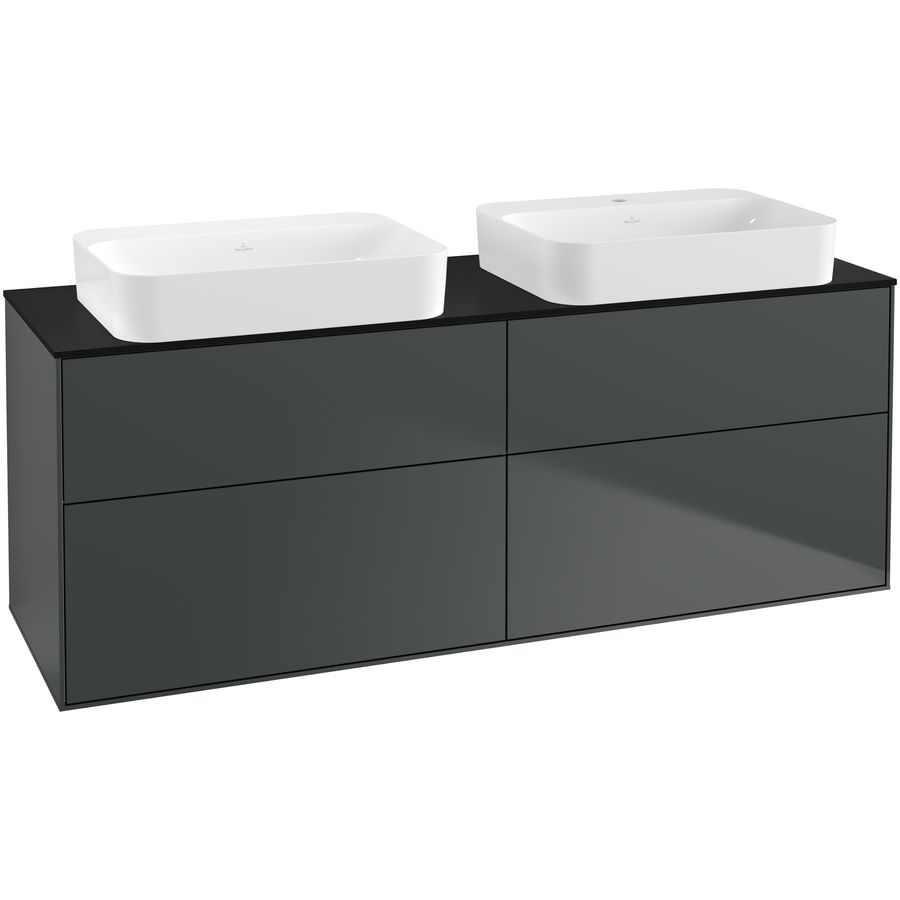 Wastafelonderkast Finion 1600x603x501mm Mid.Blue Matt Lacquer G72200HG