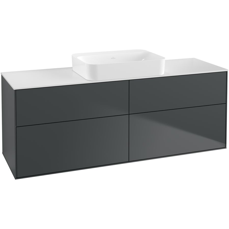 Wastafelonderkast Finion 1600x603x501mm Mid.Blue Matt Lacquer G73100HG