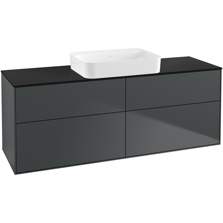 Wastafelonderkast Finion 1600x603x501mm Mid.Blue Matt Lacquer G73200HG