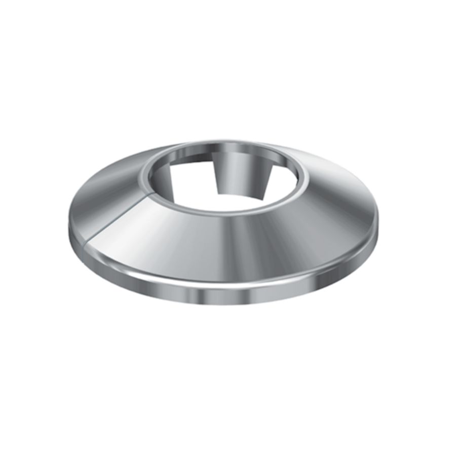 Kunststof rozet verchroomd RVC 22mm-1/2" VVE=50