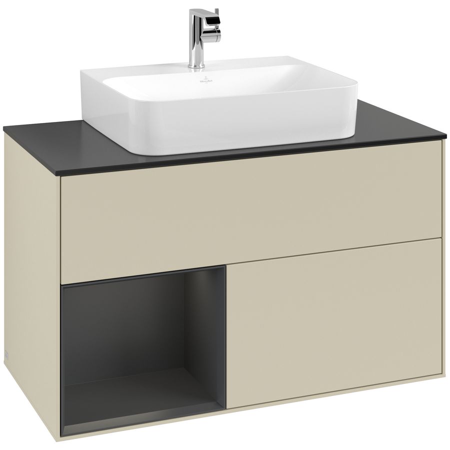 Wastafelonderkast Finion 1000x603x501mm S.Grey Matt Lacquer G112GFHJ