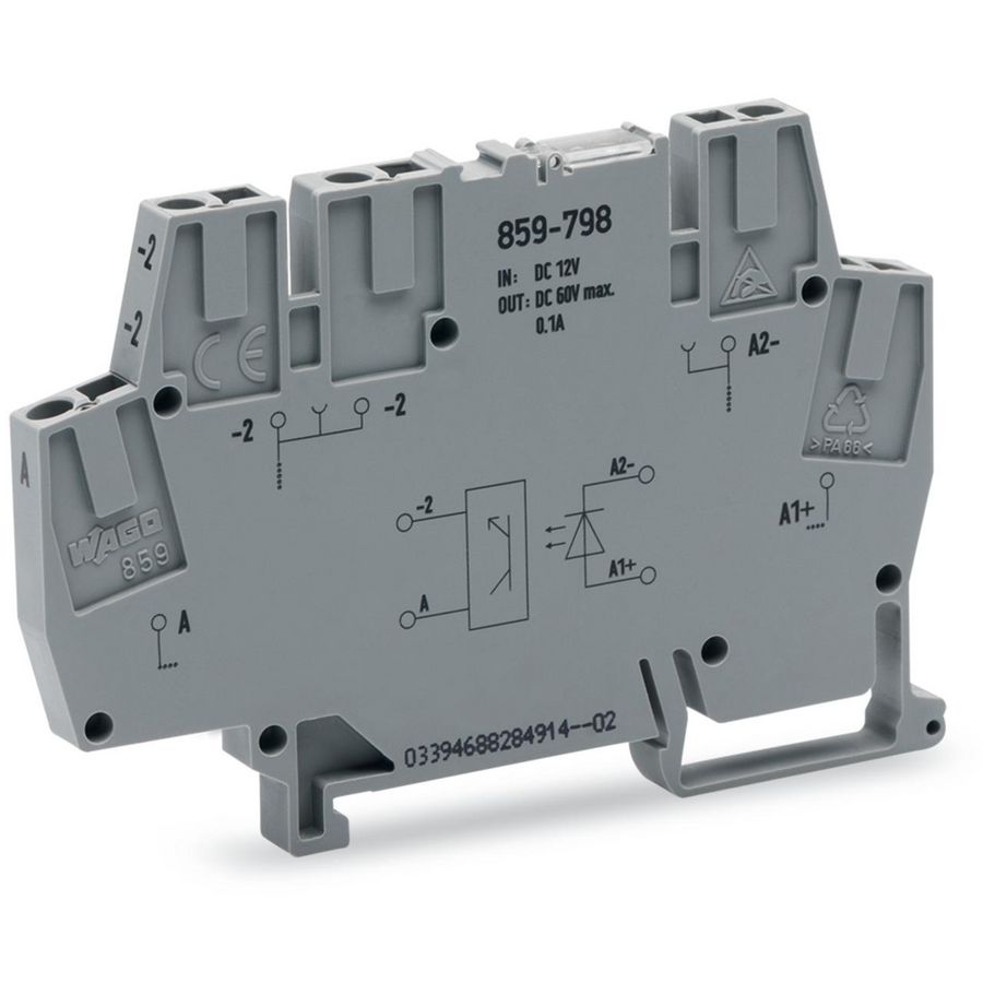Optocouplermodule Nom. ingangsspanning DC 12V 859-798 VVE=10