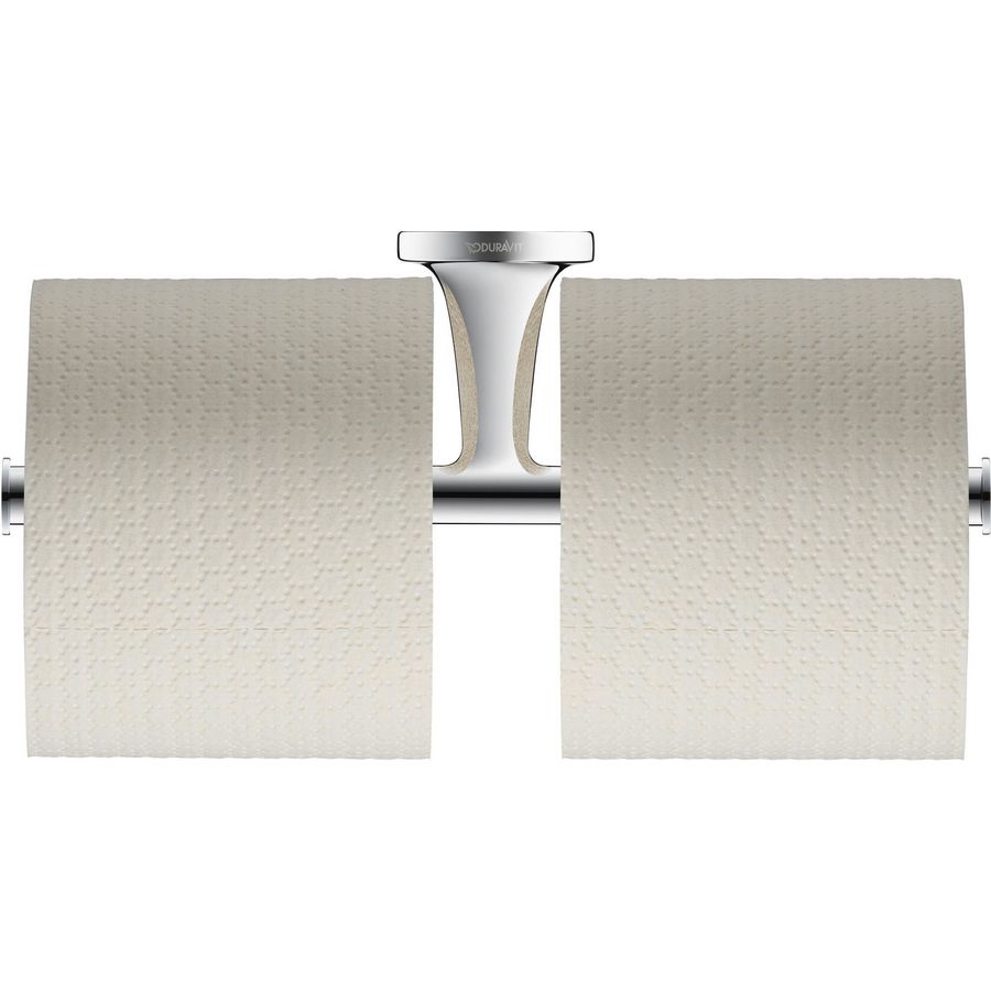 Starck T Dubbele Papierrolhouder 255x76x50mm Chroom