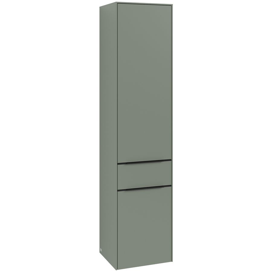 Hoge kast SUBWAY 3.0 400x1710x362mm Soft Green C59101AF greep Volcano Black