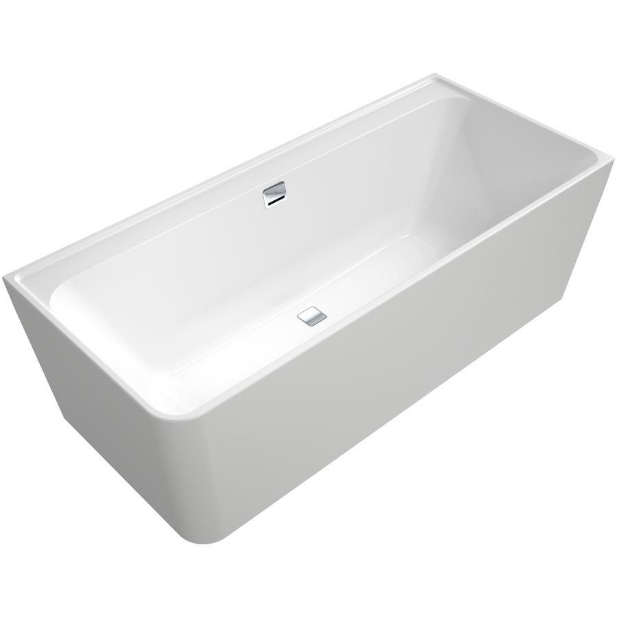 Ligbad Collaro wandm. hoek re. ClrDm chroom UBA180COR9CRBCVD01