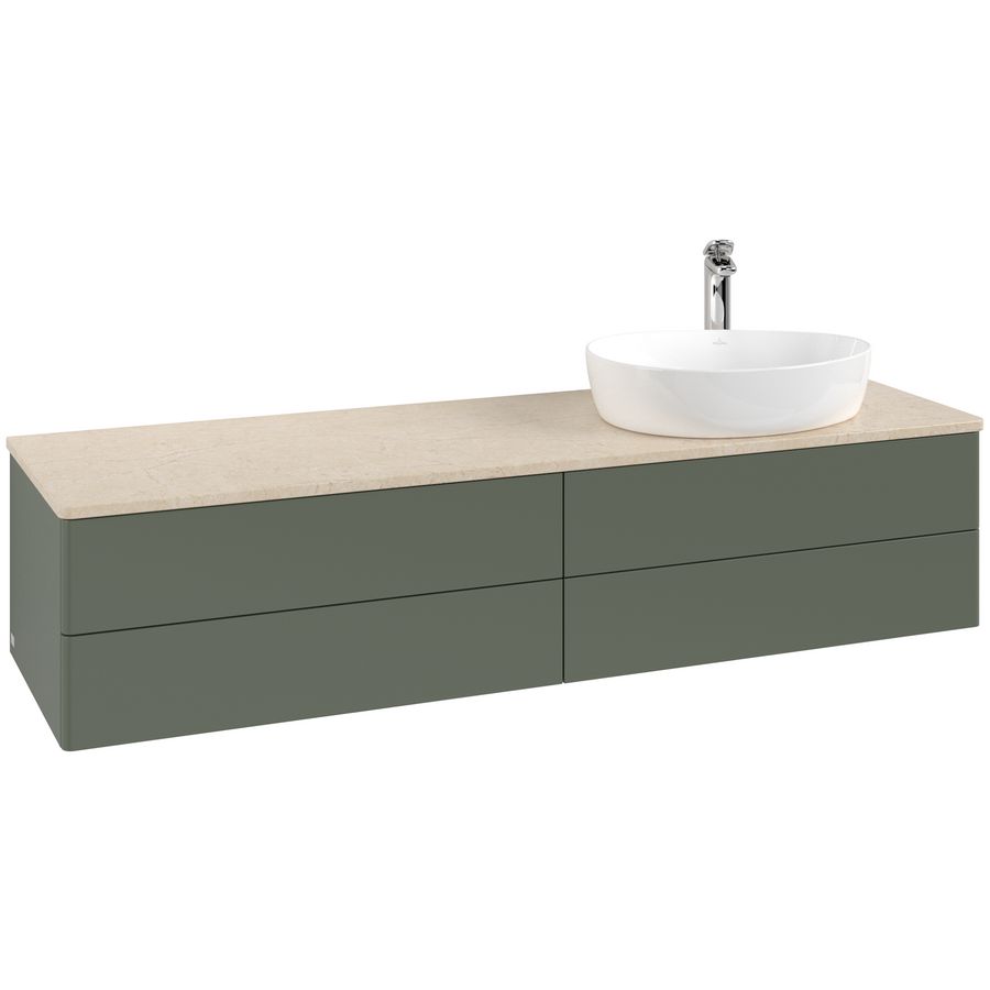 Wastafelonderkast Antao 1600x360x500mm L.Green Matt Lacquer L27053HL