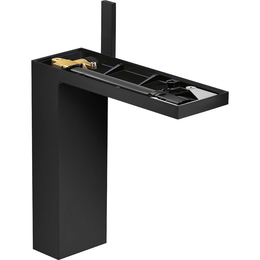 AXOR MyEdition 1-hendel wastafelmengkraan 230 zonder plaat met afvoerplug mat zwart