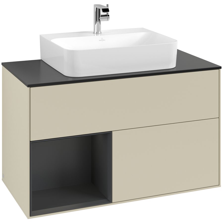 Wastafelonderkast Finion 1000x603x501mm S.Grey Matt Lacquer G112MTHJ