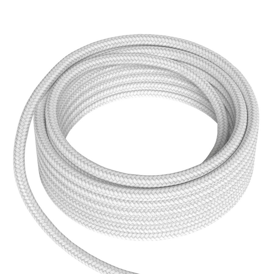 Lengte a 1,5m. Textielsnoer 2C 2x0,75mm² wit