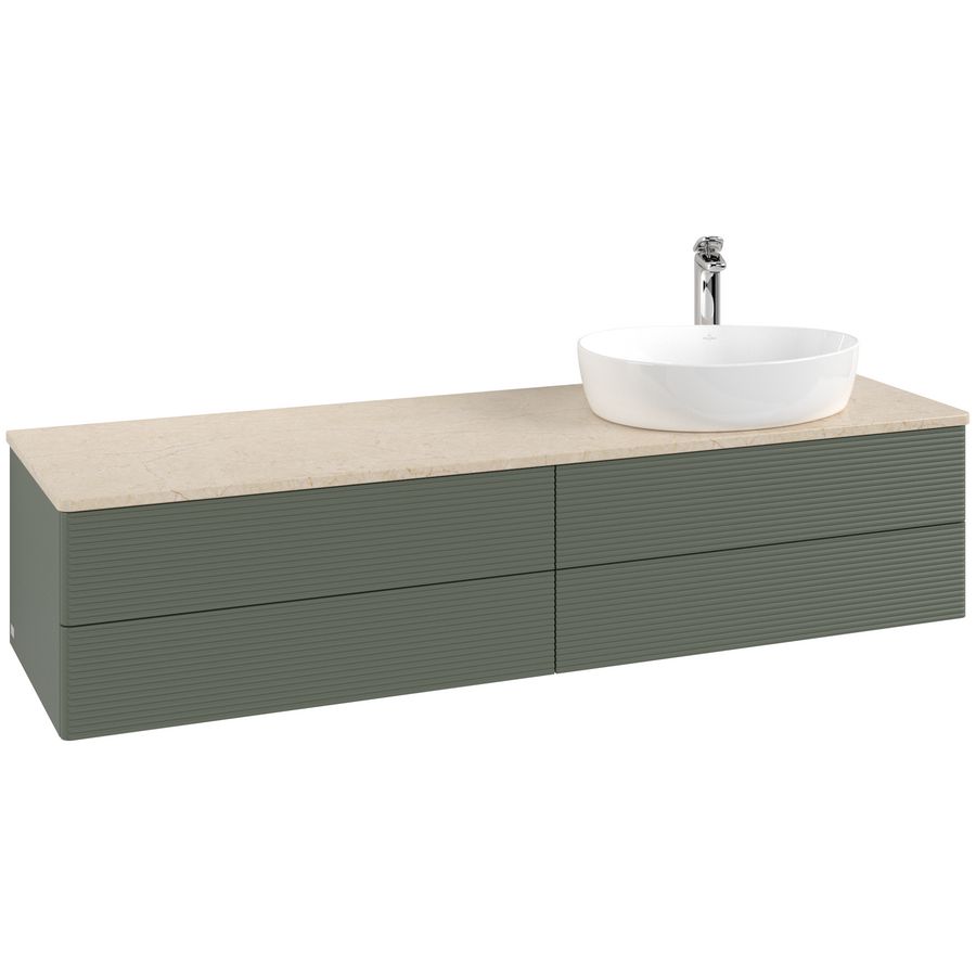 Wastafelonderkast Antao 1600x360x500mm L.Green Matt Lacquer L27153HL