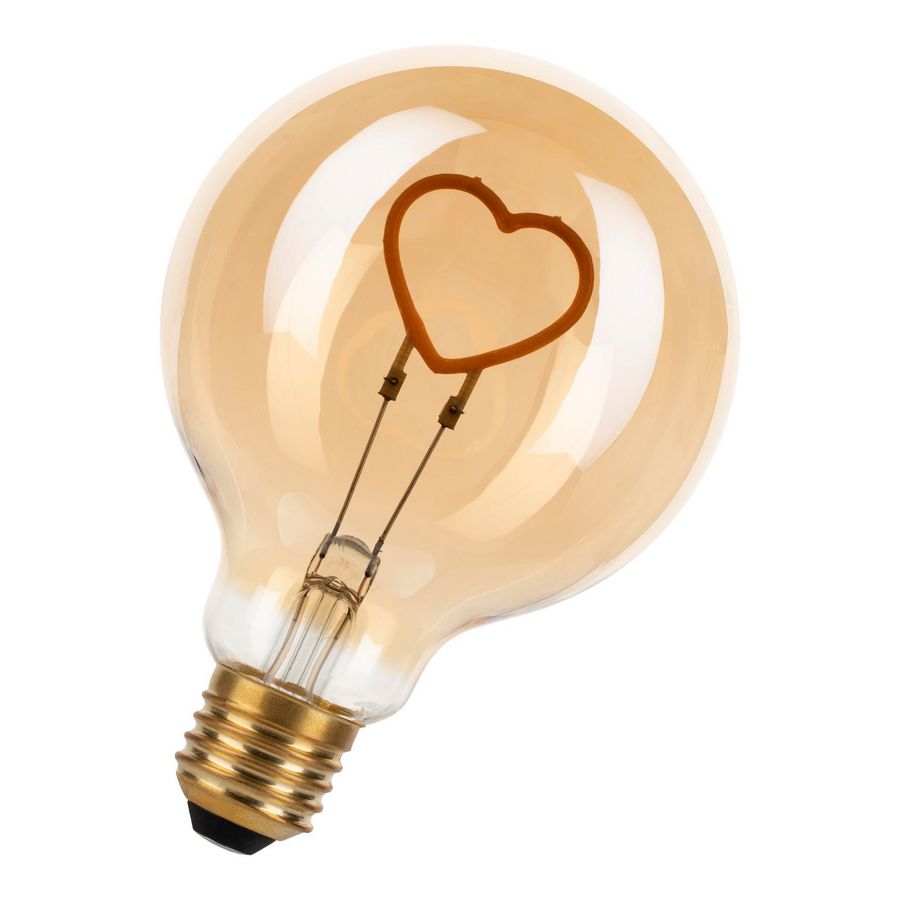 LED-lamp Silhouette Heart G95 E27 DIM 2W 90lm 920 goud