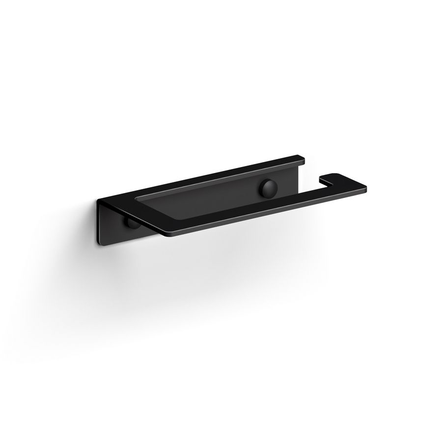Fold closetrolhouder zonder klep mat zwart poedercoating