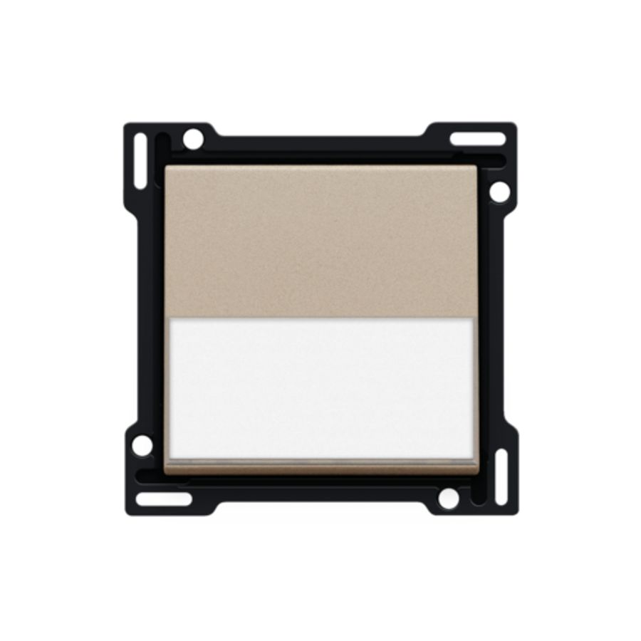 Afwerkingsset tekstveld enkelv. schakelaar/knop champagne