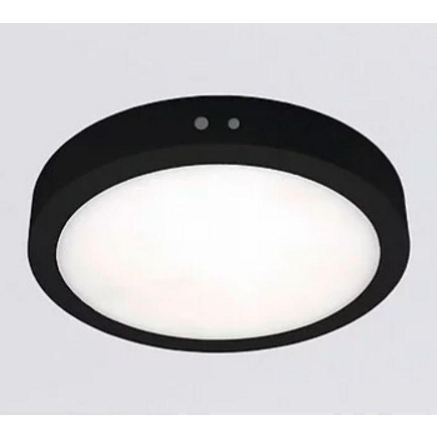 MOON CCT + Noodunit rond Ø240mm 18W 1800 Lumen zwart