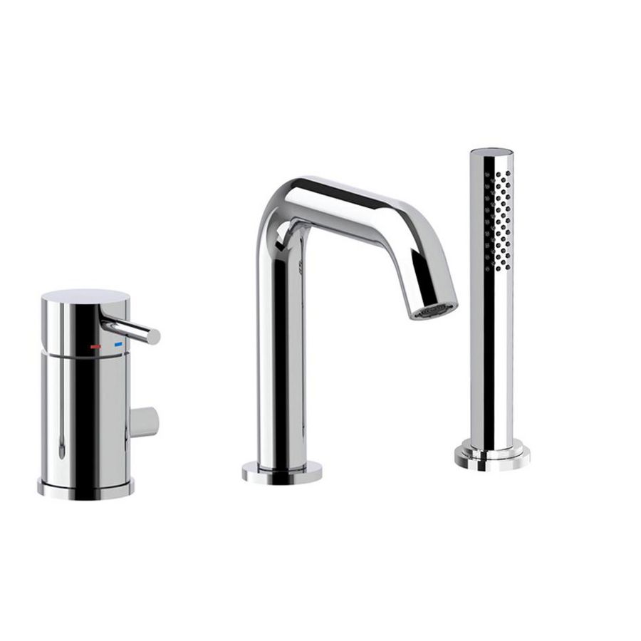 Badmengkraan LIGHT opbouw+omsteller uittrekbare handdouche zilver LIG045CR