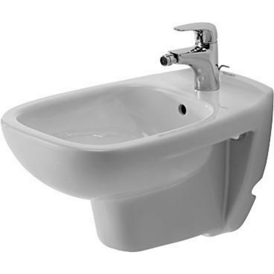 D-Code wandbidet wit m.kraangat overloop