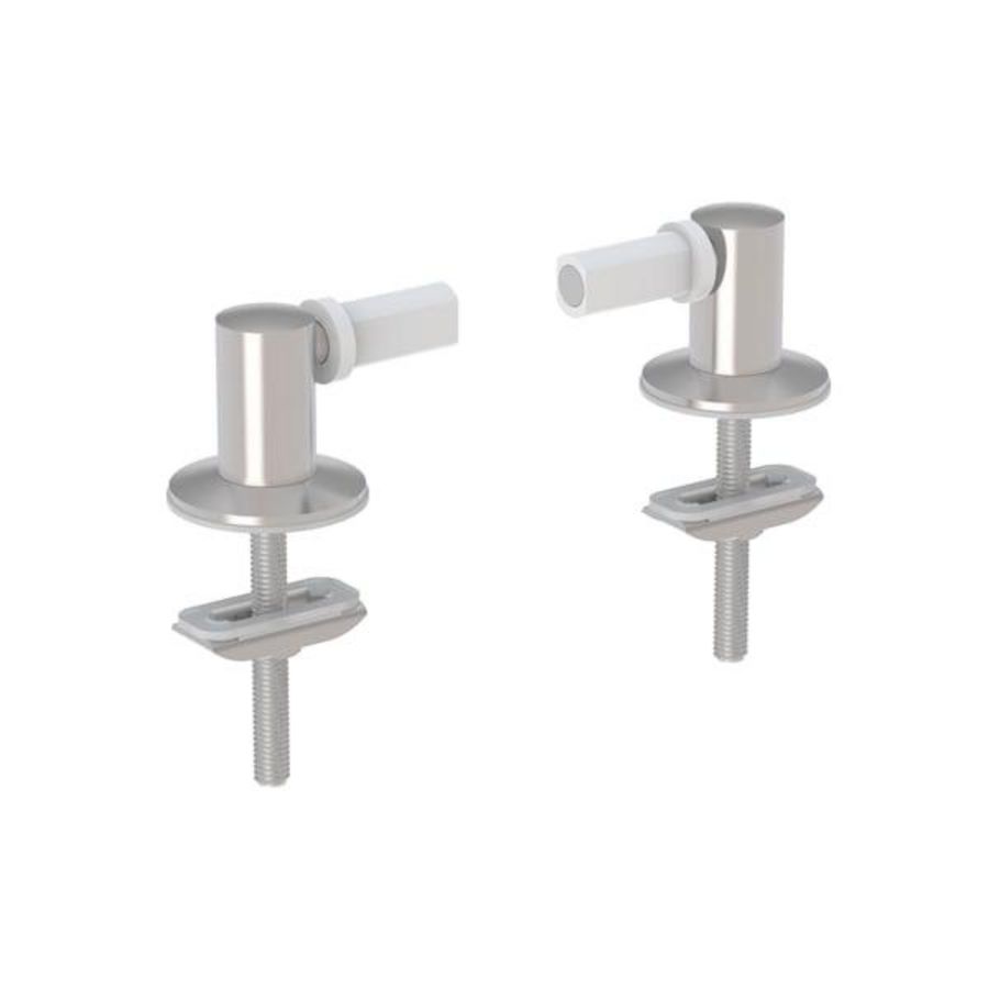 Set scharnier voor closetzitting bevestiging van boven
