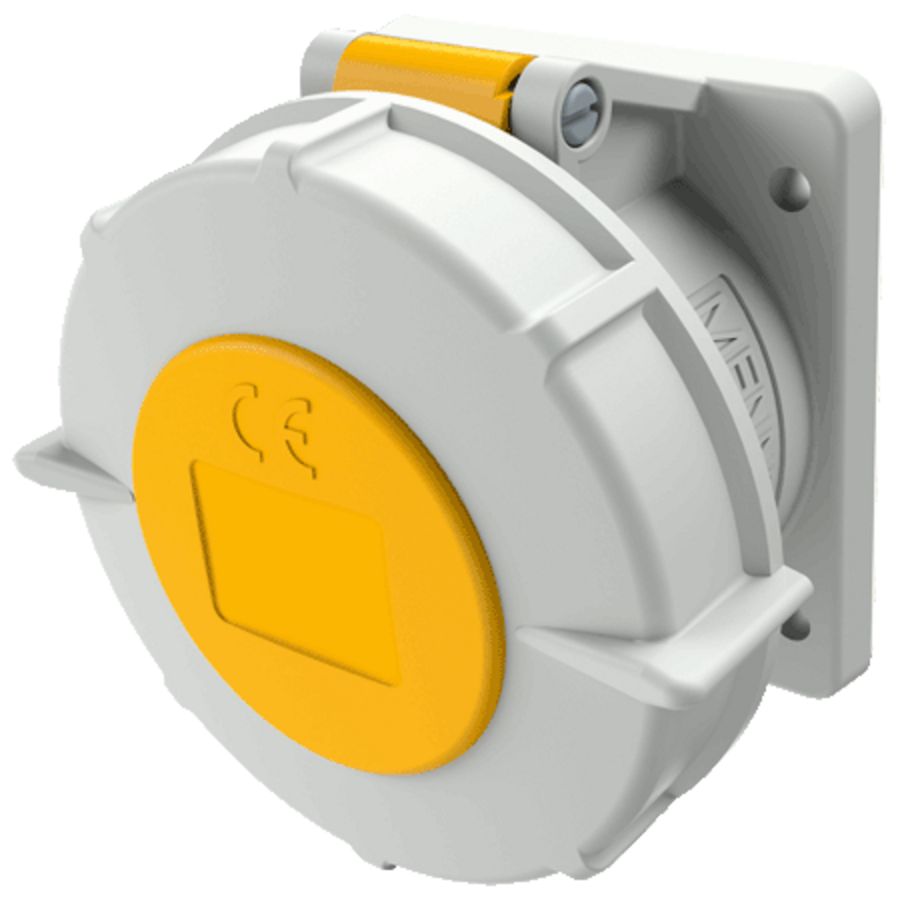 Inbouwwandcontactdoos 32A 3-polig  4H 110V IP67 TwinCONTACT