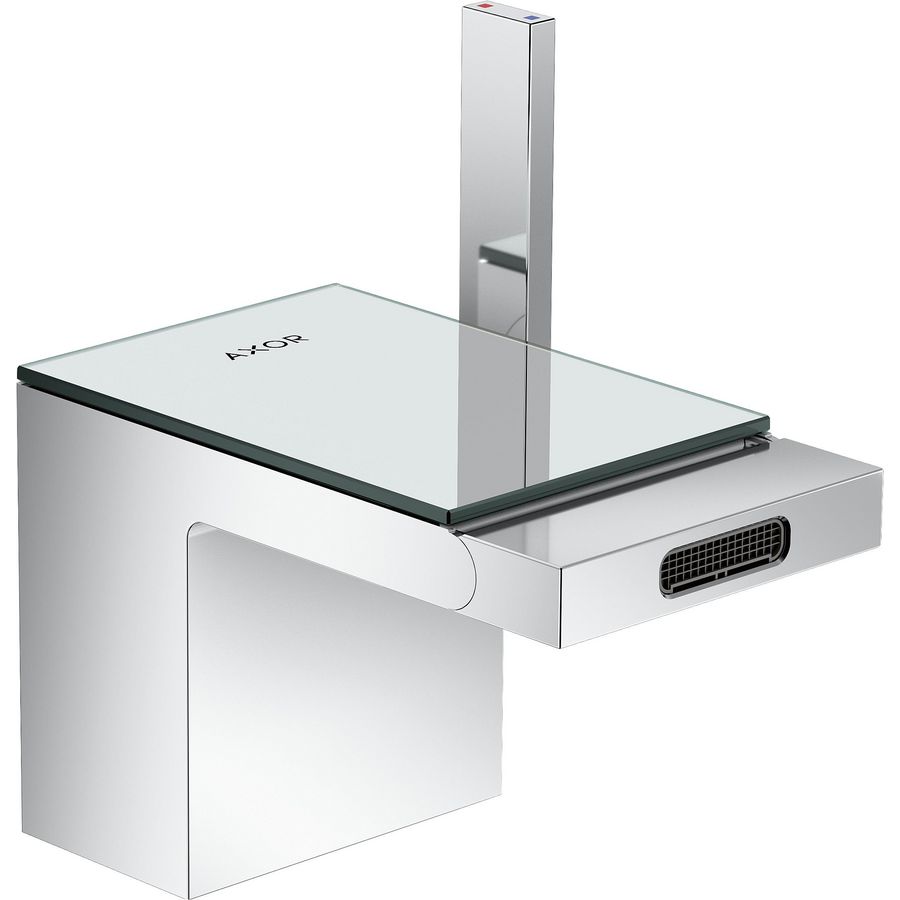 AXOR MyEdition 1-hendel bidetmengkraan met afvoergarnituur chroom/spiegel glas