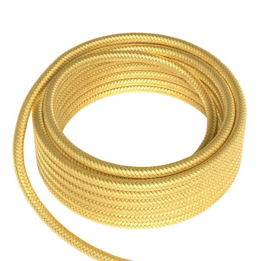 Lengte a 1,5m. Textielsnoer 2C 2x0,75mm² metaal goud