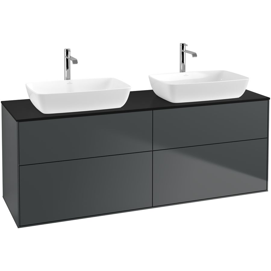 Wastafelonderkast Finion 1600x603x501mm Mid.Blue Matt Lacquer G84200HG