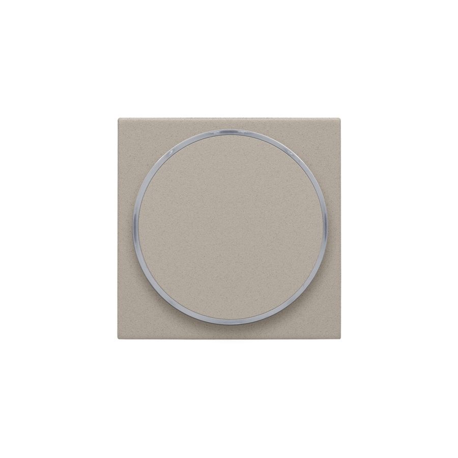 Afwerkingsset met doorschijnende ring zonder symbool voor drukknop 6A claystone textured