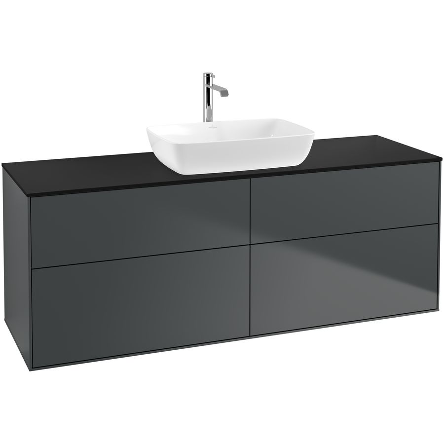 Wastafelonderkast Finion 1600x603x501mm Mid.Blue Matt Lacquer G85200HG