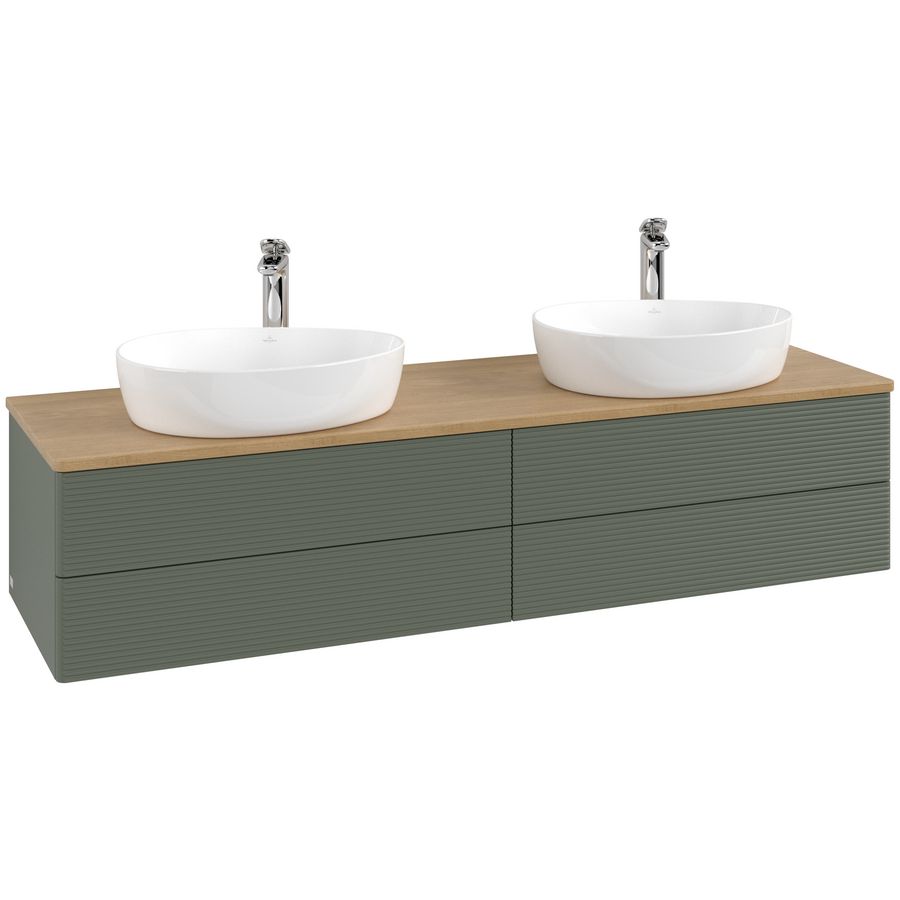 Wastafelonderkast Antao 1600x360x500mm L.Green Matt Lacquer L28151HL