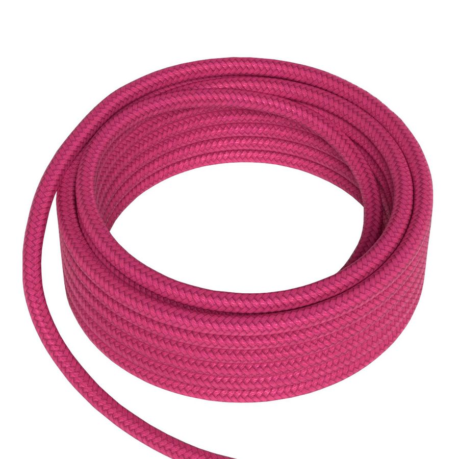 Lengte a 1,5m. Textielsnoer 2C 2x0,75mm² roze