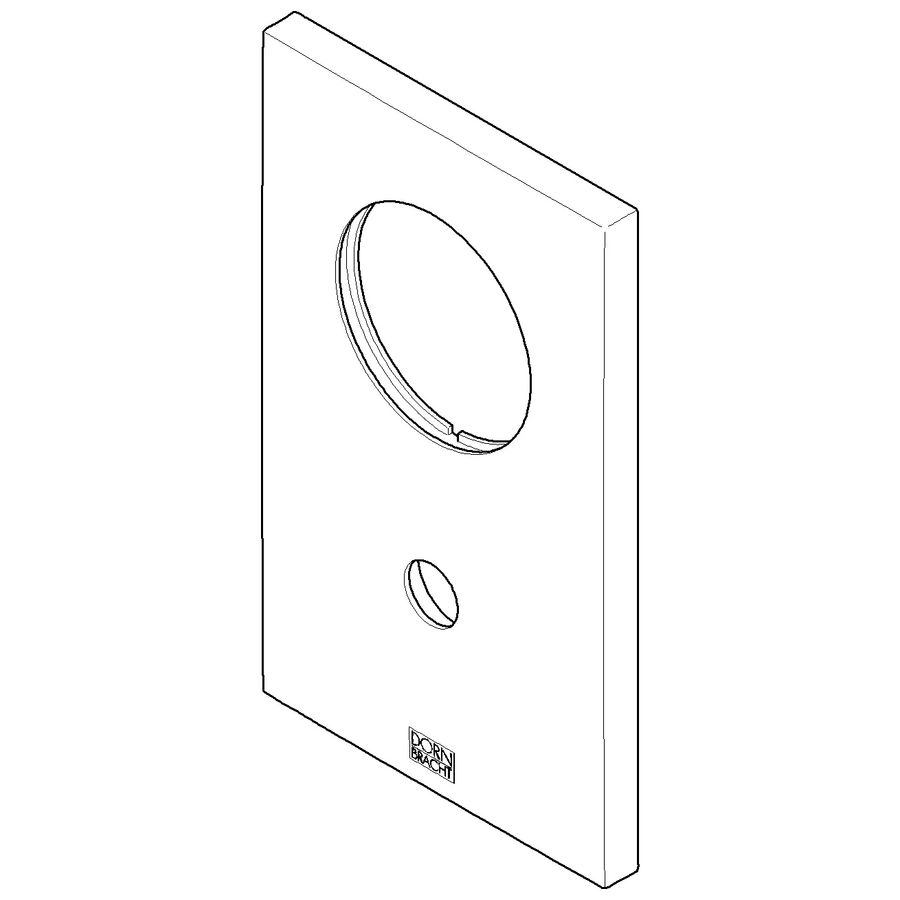 Rozet v. badkuip 90x150x9,2mm chr gebors.