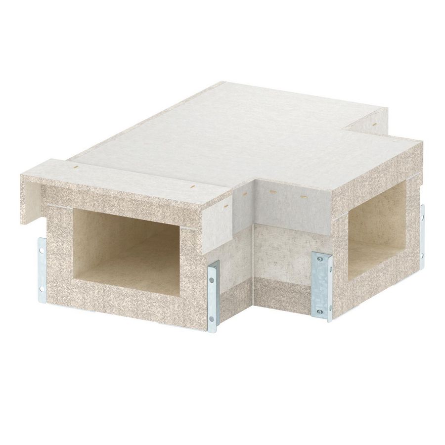 T-Stuk EI90 voor PLCS D0901220 200x120 glasvezel grijs