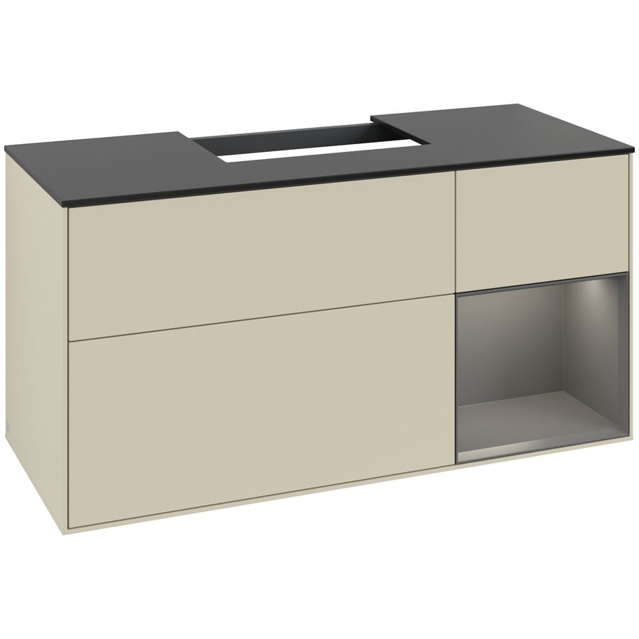 Wastafelonderkast Finion 1200x603x501mm S.Grey Matt Lacquer G172GKHJ