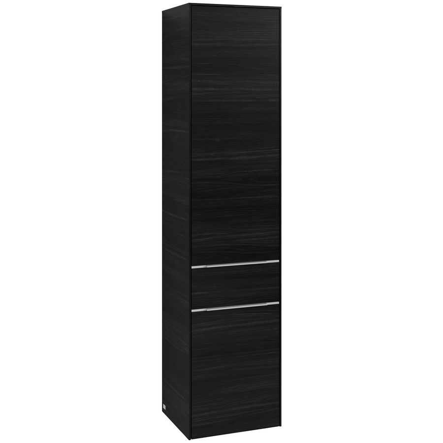 Hoge kast SUBWAY 3.0 400x1710x362mm Black Oak C59100AB greep alu. glans