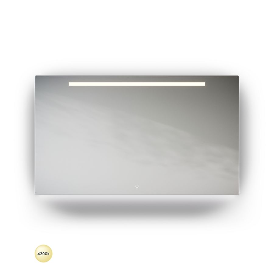 ML1-Line spiegel 1400x700mm LED balk en indirecte ledverlichting onder+ tip-touch