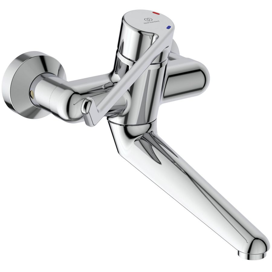 CERAPLUS wandmengkraan 200mm chroom hendel 230mm incl. afsluitbare S-koppeling