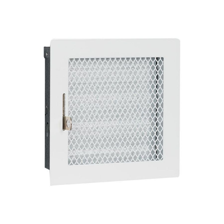 Stalen rooster 150x150mm wit