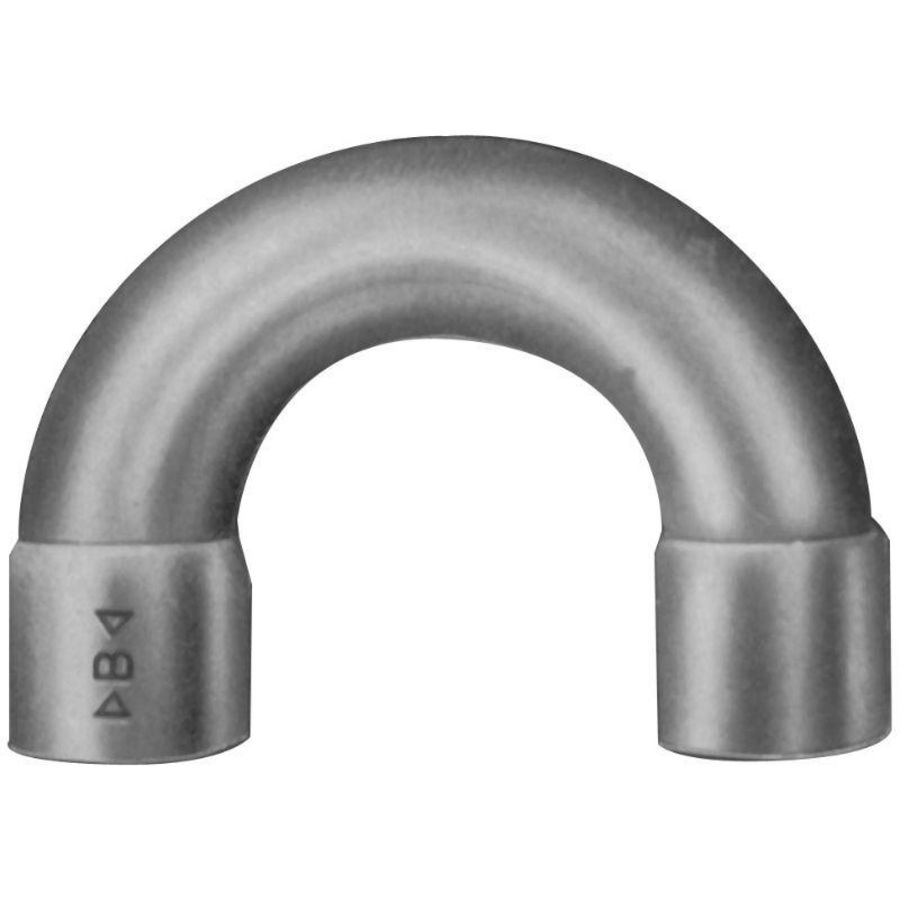 Insteekbocht 180° roodkoper 9638 3/8" 2x spie VVE=25