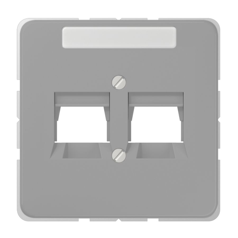 Afdekking modular jack 2-v EMT AMP MTRJ tekstvenster