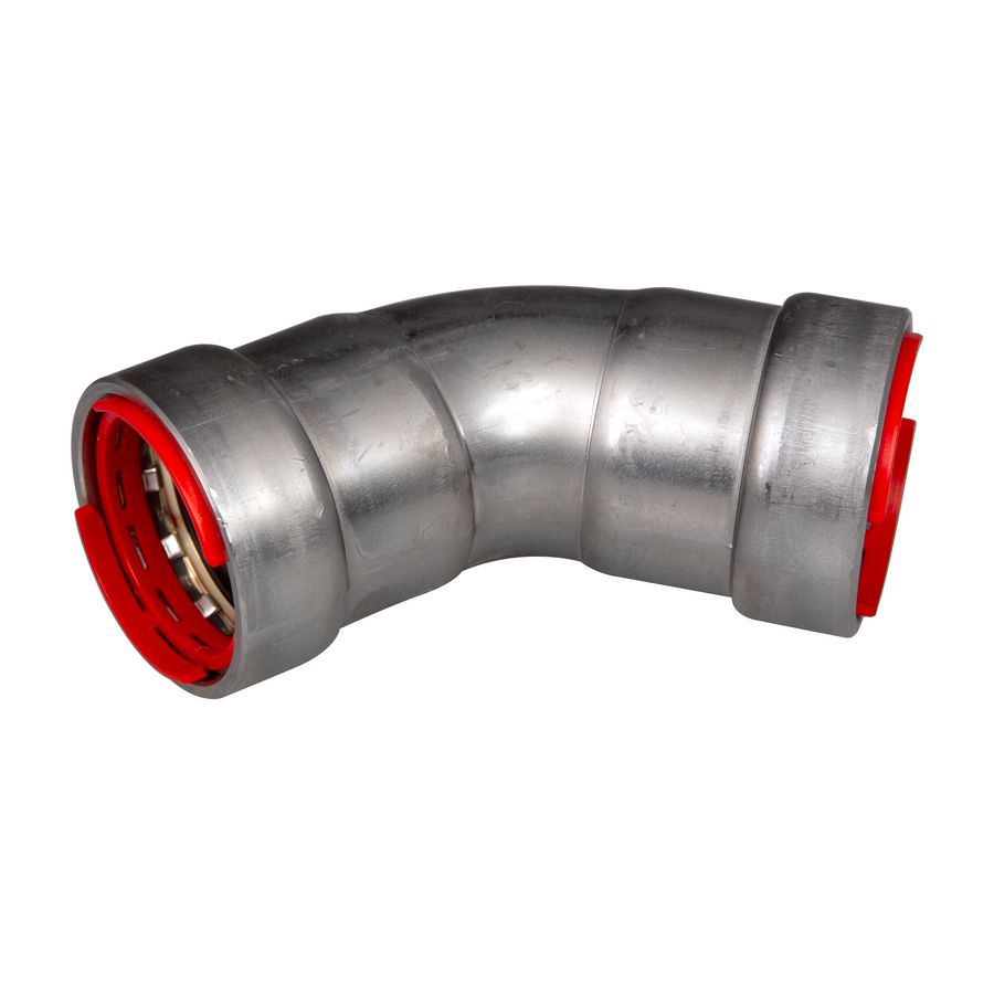 Bochtkoppeling 45° POWERPRESS dikwandig C9413 pers x pers 3/4"