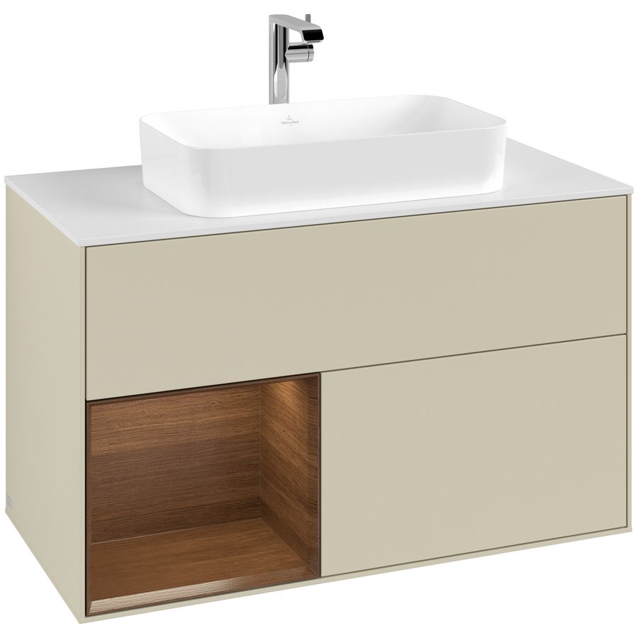 Wastafelonderkast Finion 1000x603x501mm S.Grey Matt Lacquer G241GNHJ