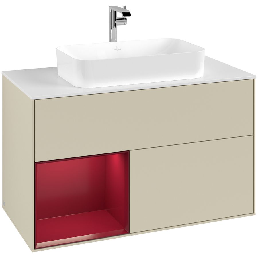 Wastafelonderkast Finion 1000x603x501mm S.Grey Matt Lacquer G241HBHJ