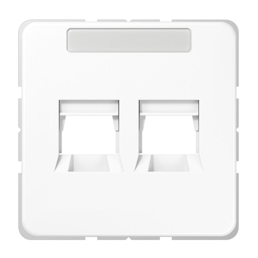 Afdekking a.wit v.mod.jack 2-voudig CD500