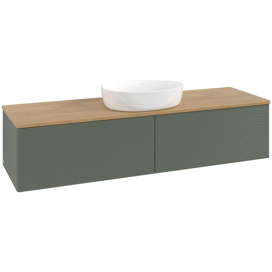 Wastafelonderkast Antao 1600x360x500mm L.Green Matt Lacquer L36111HL