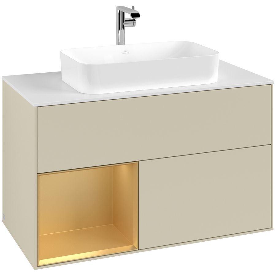 Wastafelonderkast Finion 1000x603x501mm S.Grey Matt Lacquer G241HFHJ