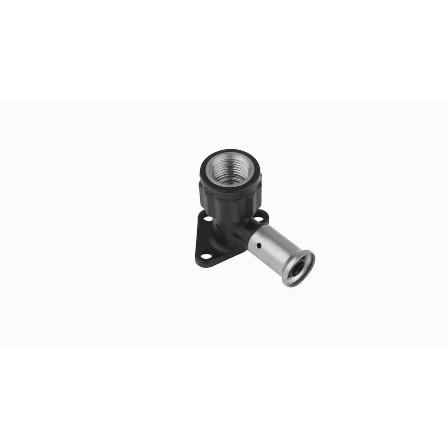 Enkele muurplaat persaansluiting 2PK-X (inox) 20x1/2"bn. (h=56mm) kunststof/rvs VVE=10