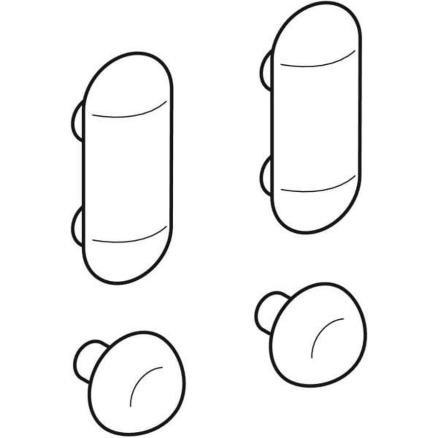 Set compensatiebuffers voor wc-deksel 598048000