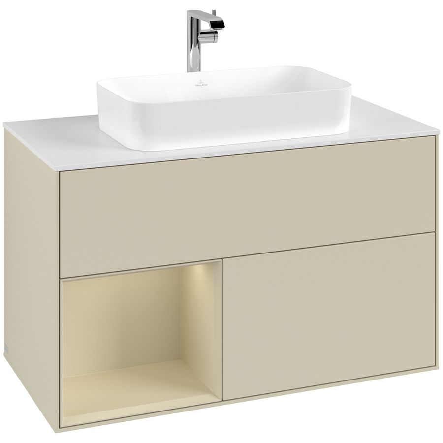 Wastafelonderkast Finion 1000x603x501mm S.Grey Matt Lacquer G241HJHJ