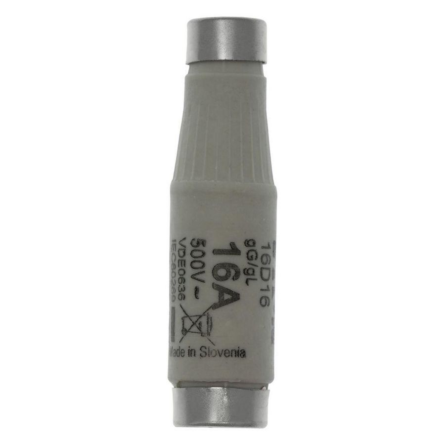 Zekering laagspanning 16A AC 500V D1 gL/gG IEC traag VVE=10