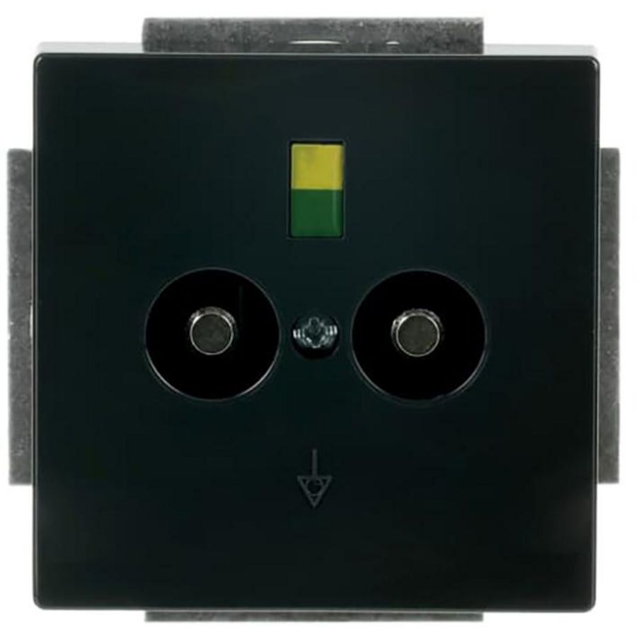Aardingscontactdoos+Centraalplaat 2v inb f-antr